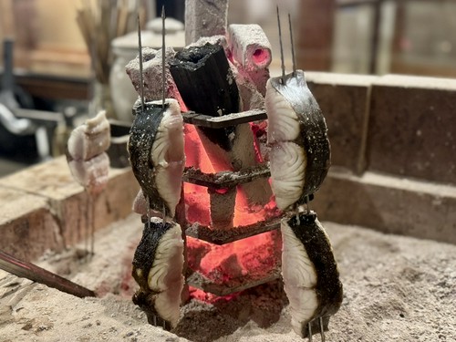 　囲炉裏　原始焼き