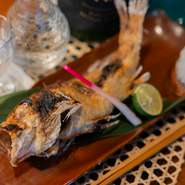 地元の銘柄肉、折々の高級魚、日本各地の旬の幸を揃え、独自の造作焼台で炭＆薪焼きを披露。原始的な2つの熱源を使い分けて繰り出す料理の数々は、感動のおいしさです！『魚』『肉』『極上』の3種のコースでどうぞ。