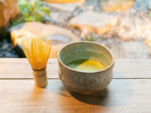 憩いの空間で味わう抹茶