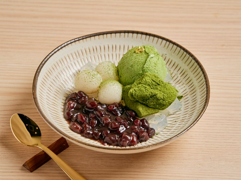 デザート（白玉　抹茶アイス）