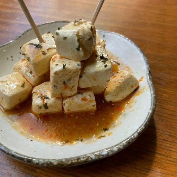 クリームチーズの麻辣漬け