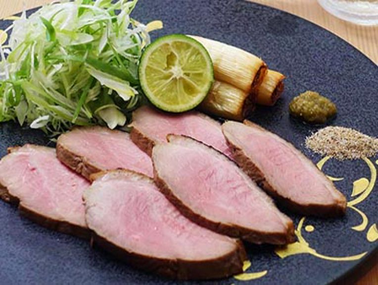  合鴨と葱の炙り焼き