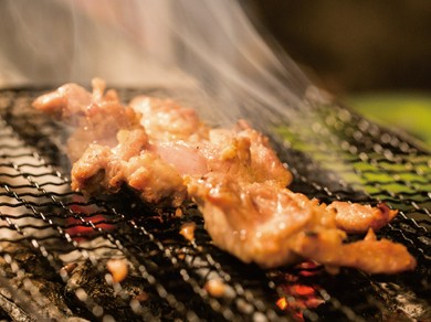 地鶏の鉄板焼き～柚子胡椒～