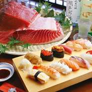 産地＆市場直送。旬を楽しむ『お寿司』