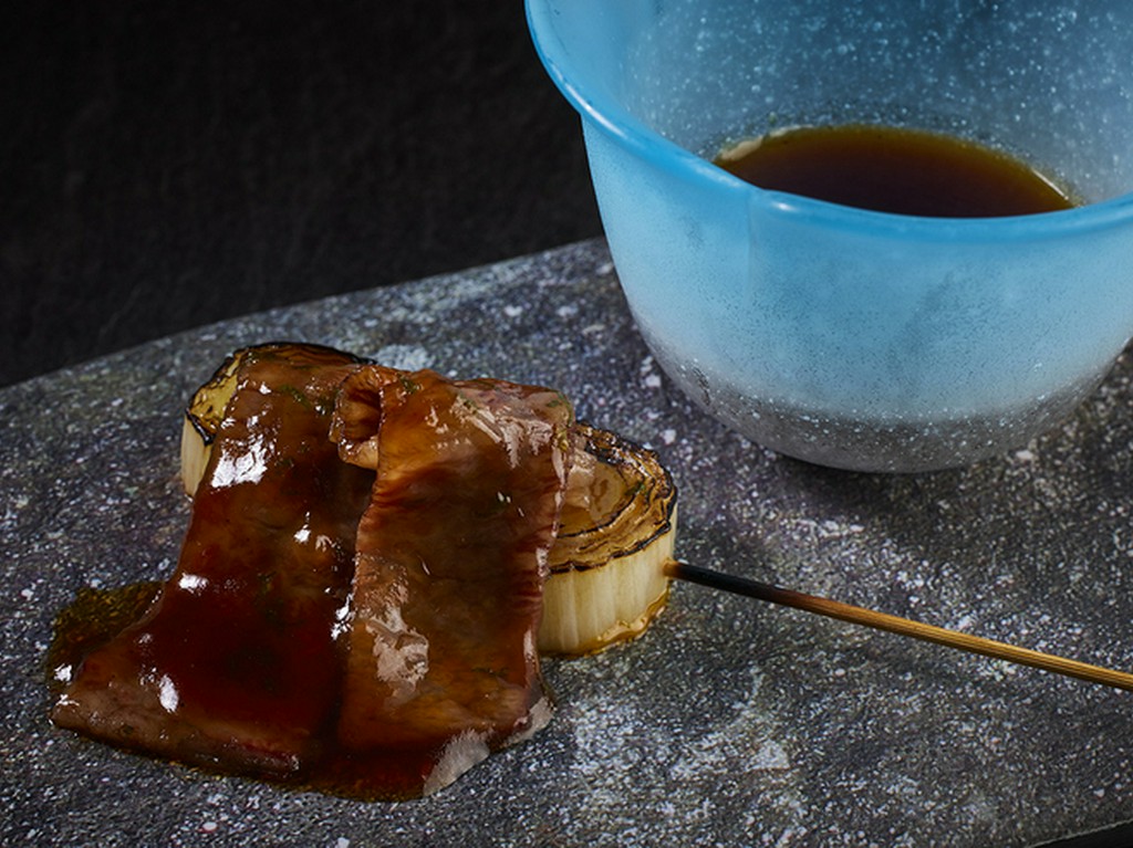 下仁田ネギと牛肉巻き（すき焼き風）