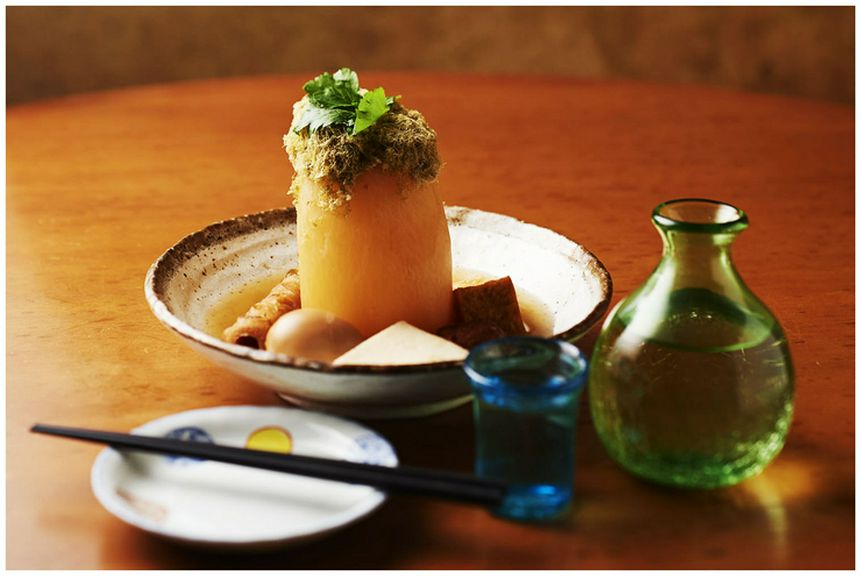 がぶりの名物 でっかい大根おでん盛り