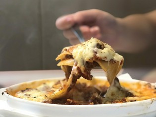 ゴロゴロの挽肉がたっぷり入った『ラザニア』