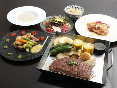 米沢牛のステーキが堪能できる、ベーシックなコース『神楽坂コース　A～F』