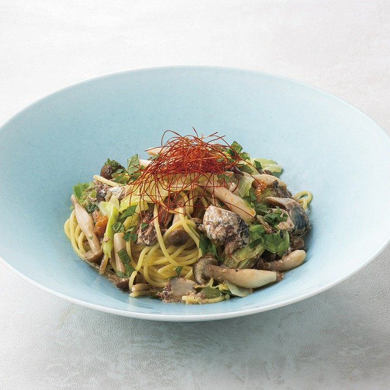 【期間限定】偕楽園の梅香る鰯と大葉の 和風ペペロンチーノ（+200）