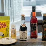 イタリア産の岩塩やエキストラヴァージン･オリーブオイル、マラッコバルサミコ酢などご用意しております。