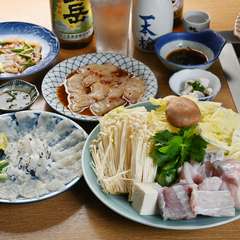 季節ごとに変わる日本ならではのおいしさを楽しめる『ふぐコース　フリードリンク付き』