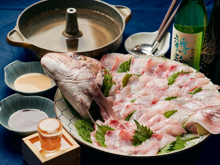 魚河岸直送。旬の魚の『海鮮しゃぶ』