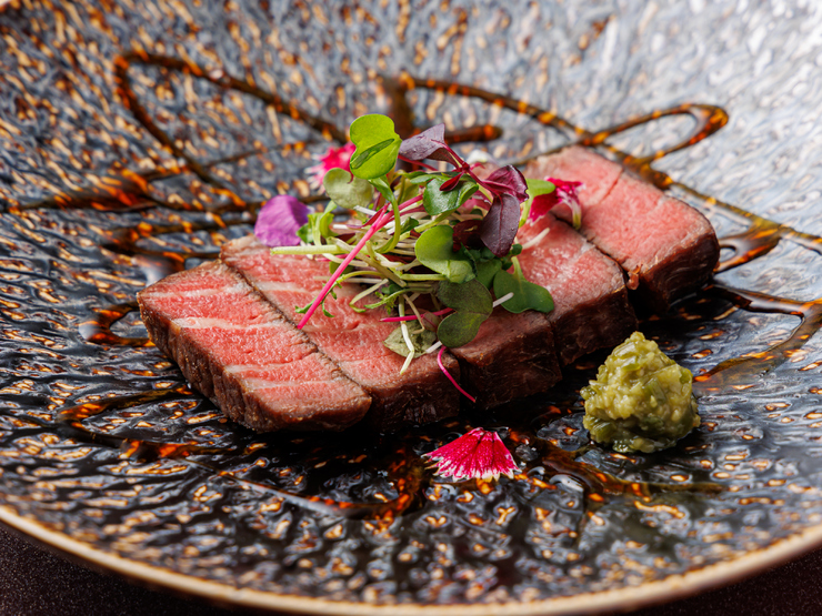 Steak and tempura set
