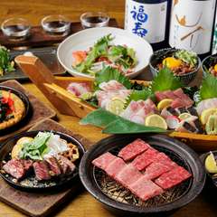 神戸牛や明石の天然魚。素材の味を活かした料理を提供