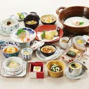 定番懐石で人気No.1！黒毛和牛の溶岩焼きと魚の西京焼きが選べる懐石です。※画像は参考です。