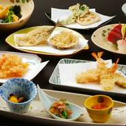 「刺身」と「季節の天ぷら」が楽しめる、贅沢な『磯波』
