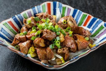 白レバーの炙り焼きねぎ塩ダレ