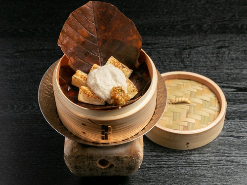 生ゆばととろろのせいろ蒸し