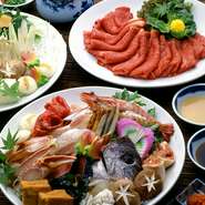 すき焼き・しゃぶしゃぶ・寄せ鍋・てっちり・ホルスキなど各種鍋料理も提供しております。