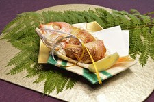 縁起物の食材、尾頭付きの鯛を使ったお祝い会席です。お誕生日やご記念日などでお使いいただけます。