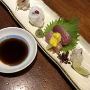 宮津の刺身盛り合わせ