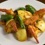 海老のタンドール焼き