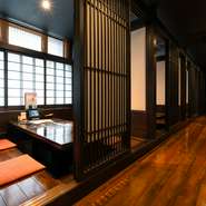 全室個室で掘りごたつ席が並んでおり、周囲を気にせず静かな空間で食事を楽しめます。各テーブルにはタブレットが設置されており、注文もスムーズ。ゆっくりと、いわて牛を堪能できる環境が整っています。