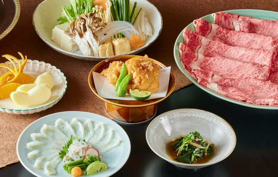 料理で四季を感じることができる『季節のお料理としゃぶしゃぶセットコース』