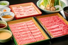 黒毛和牛赤身肉が！褐毛和牛白身肉が！食べ比べで食べ放題！
厳選国産豚バラも食べ放題の贅沢！
