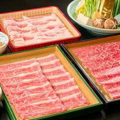 黒毛和牛赤身肉が！褐毛和牛白身肉が！食べ比べで食べ放題！
厳選国産豚バラも食べ放題の贅沢！
