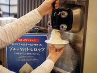 ソフトクリームも食べ放題。
　
当店オリジナル東京伊豆大島産の塩を使った
ブルーソルトシロップと一緒にお召し上がりください。