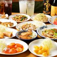 コースは、4名から利用できます。お腹いっぱい料理を食べたい方には、食べ放題の『贅沢堪能コース』がピッタリ。2階の席は、7名以上集まれば貸切にも対応してもらえます。