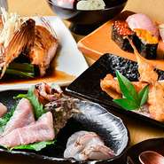 煮つけや揚げ物を含まない、さっぱりとしたコース。女性に人気が高く、素材の味を活かした料理が並びます。お求めやすい価格で、本格的な和食を気軽に楽しめるのも魅力です。