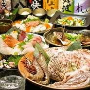 歓送迎会におすすめのコースをご用意しております。
当店名物！浜焼き&山口直送刺身&下関クジラが味わえる宴会コースをご用意しております。
