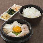 海鮮の海老と塩の相性はもちろんばっちり！
（ナムル＋ごはんor十五穀米）

