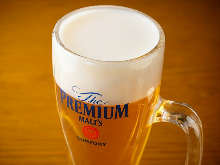 神泡で乾杯。コース限定の飲み放題もあり