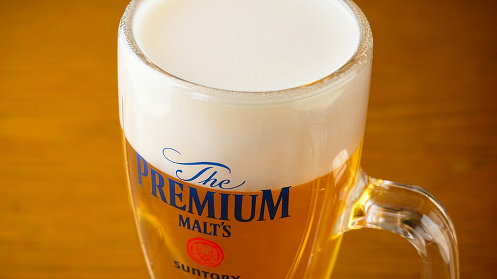 神泡で乾杯。コース限定の飲み放題もあり