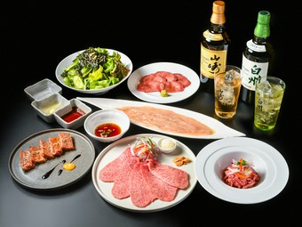 大切な日や接待に最適なコース。飲み放題オプションも追加できるため、宴会にもご利用いただけます。