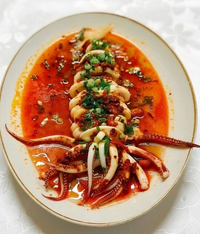 いかとピーマンの唐辛子あえ