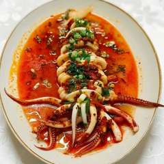 いかとピーマンの唐辛子あえ