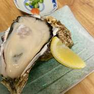 厳選した季節の生牡蠣  Special selected seasonal raw oysters