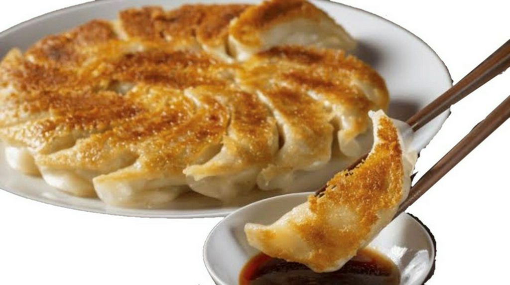 三元豚の羽根つき焼き餃子