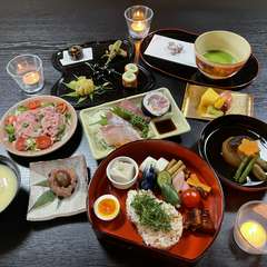 京都西陣の築140年の町家【冨田屋】の特別プラン『ライトアップ懐石コース』
