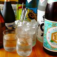 ロック・水割・お湯割からお選び下さい。