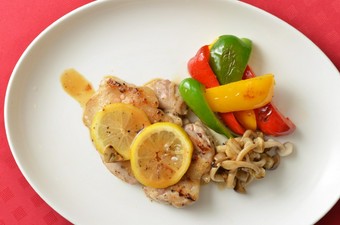 紀州古白鶏のソテー 塩レモンソース