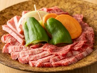 特選和牛3種・焼き野菜