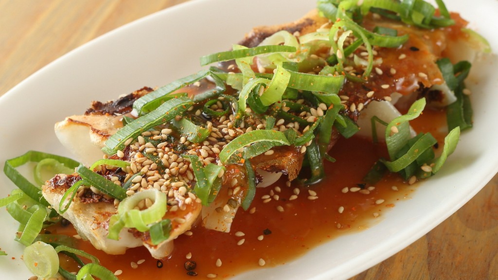 ヘルシーでおいしい、韓国ベースの『焼き餃子　ネギみそだれ』