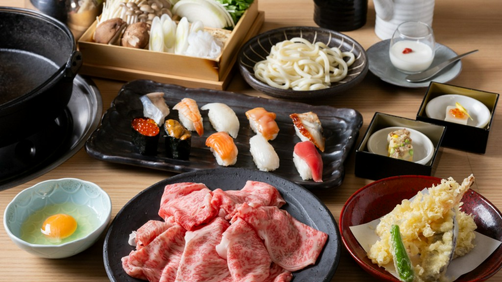 神戸牛を存分に、食べ放題で食べ尽くせる『神戸牛すき焼き・寿司食べ放題』