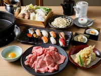 神戸牛を存分に、食べ放題で食べ尽くせる『神戸牛すき焼き・寿司食べ放題』