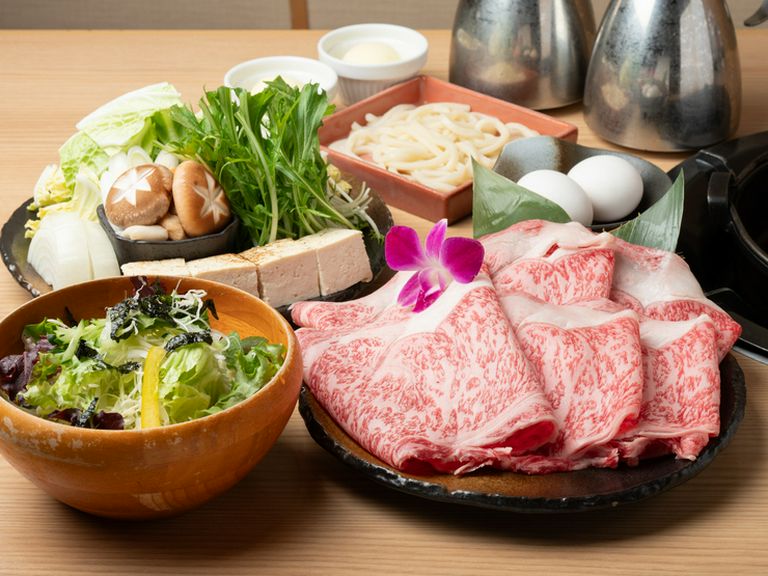 黒毛和牛ロースのすき焼きコース